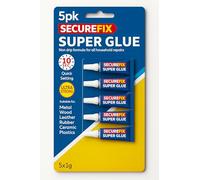 Super Glue All Purpose 5PK - Non Drip Liquid Quick Setting Ultra Strong Adhesive Shoes Plastic Metal Wood Rubber Glass - Precision Glue Household DIY Craft Repairs Instant Bonding Small Repairs 5x1g