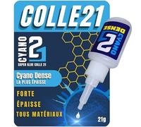 Super Glue Colle21 DENSE - 21g | Thick Cyanoacrylate Glue for Precise and Strong Bonding - Ideal for Modeling, DIY, and Technical Repairs