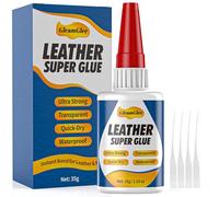 Super Glue for Leather 35g, Ultra Strong Waterproof Flexible Clear Adhesive