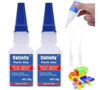 Super Glue for Plastic,2pcs Plastic Glue,Plastics Glues Heavy Duty,Plastics Glues for Models,Model Gl-ue,for Repair,ABS,PVC,Acrylic,DIY Crafts