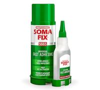 Super Glue with Activator Spray - Fast Adhesive Kit for Mitre, Wood, Metal, Plastic, Glass, Rubber & More (25ml SuperGlue + 100ml Activator)
