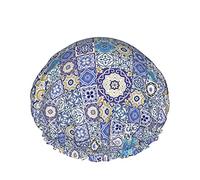 Super Gorgeous Seamless Patchwork Pattern Reusable Elastic Bath Waterproof Shower Cap For Womens, Caps For Girls Spa Home Use,Hotel And Hair Salon