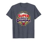 Super Great Grandma: Heroic Grandmother Appreciation Gift T-Shirt, Men, Heather Blue, 6XL