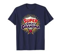 Super Great Grandma: Heroic Grandmother Appreciation Gift T-Shirt, Men, Navy, 6XL