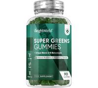 Super Green Gummies | 90 Vegan Multivitamin Gummies | Blend of 8 Botanicals | with Vitamin B12, B3, B6, B5 & Folic Acid | Added 1.5mg Zinc | Gluten-Free Greens Supplement