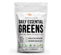Super Greens Powder - Daily Essential Greens Superfood Blend with Wheatgrass, Barley Grass, Spinach, Broccoli, Kale, Moringa, Spirulina & Chlorella | Natural Energy, Gut & Immune Support