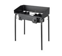 Super grills 2 Burner Camping Gas Stove portable outdoor festivals stove with wind shield Double Gas Burner Catering, Camping High Pressure