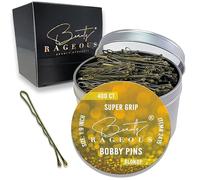 Super Grip Bobby Pins - Women's 1.9 Inch - Easy, Secure, All Hair Types - Handy Reusable Tin (Blonde - 400 Ct Approx)
