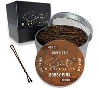 Super Grip Brown Bobby Pins - 400 Ct Approx - Handy Reusable Tin