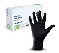 Super Guard GB Heavy Duty Nitrile Gloves Black - 5-gram Disposable Gloves, Latex-Free, Powder-Free, for Food Handling, Tattoo, Medical, Cleaning, Industrial Use - (Pack of 100)