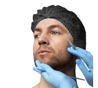 Super Guard Hair Nets for Catering - Disposable Bouffant Caps - Double Stitched Mob Caps - Non-Woven Elastic Hair Net Caps - Hair Cover Caps for Food Handling and Service (Pack of 100)