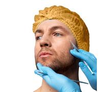 Super Guard Hair Nets for Catering - Disposable Bouffant Caps - Double Stitched Mob Caps - Non-Woven Elastic Hair Net Caps - Hair Cover Caps for Food Handling and Service (Pack of 100)