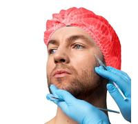 Super Guard Hair Nets for Catering - Disposable Bouffant Caps - Double Stitched Mob Caps - Non-Woven Elastic Hair Net Caps - Hair Cover Caps for Food Handling and Service (Pack of 100)