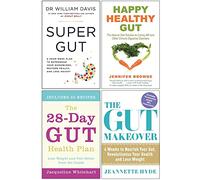Super Gut, Happy Healthy Gut, The 28 Day Gut Health Plan, The Gut Makeover 4 Books Collection Set