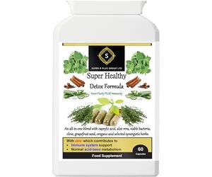 Super Healthy Gut Detox & Candida Cleanse - Probiotic & Herbal Supplement, 60 Vegan Capsules