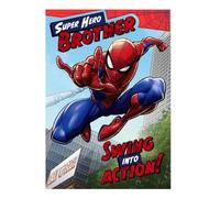 Super Hero Brother Spiderman Birthday Card