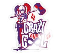 Super Hero Girls Harley Quinn Hammer Sticker Size S (10 x 10 cm)