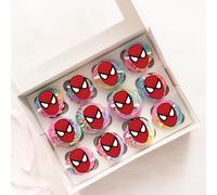 Super Hero Spidey Faces Themed Pre-Cut Edible Wafer Rice Paper Cupcake Topper Cake Decoration Pack of 20
