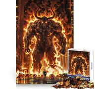 Super Hero Vs. Fire Demon Teenagers 1000 Piece Jigsaw Puzzle Mind Exercise Toy Group Play Precision Cut Festival Gift (38x26cm)