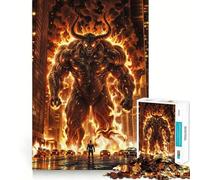 Super Hero Vs. Fire Demon Teenagers 1000 Piece Jigsaw Puzzle Mind Exercise Toy Group Play Precision Cut Festival Gift (38x26cm)