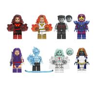 Super Hero8PCS X-Men Black Phoenix Magic Shaped Female Iceman Sentinel Assembly Building Block Toy