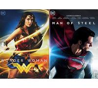 Super Heroes from another planet: Superman Man of Steel and Wonder Woman (DC comics 2 DVD pack Justice League)