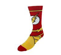Super-Heroes Men's Super Hero DC Comics The Flash Suit Up Crew Socks By Superheroes Multicolor