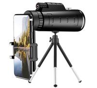 Super High Power 40X60 Monocular Telescope Portable Night Vision HD Zoom Monocular Binoculars Pocket Telescope for Bird Watching Travel Hunting Hiking,B