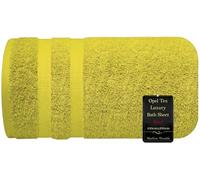 Super Jumbo Bath Sheet (100cm x 200cm-600GSM) 100% Egyptian Cotton Extra Large Bath Towel Super Soft Hotel Quality Towel Quick Dry XXL Bath Sheet Big Towels & Beach Towels (Lemon)
