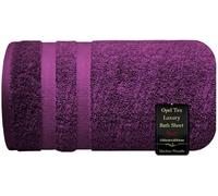 Super Jumbo Bath Sheet (100cm x 200cm-600GSM) 100% Egyptian Cotton Extra Large Bath Towel Super Soft Hotel Quality Towel Quick Dry XXL Bath Sheet Big Towels & Beach Towels (Dark Plum)