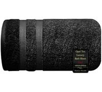 Super Jumbo Bath Sheet (100cm x 200cm-600GSM) 100% Egyptian Cotton Extra Large Bath Towel Super Soft Hotel Quality Towel Quick Dry XXL Bath Sheet Big Towels & Beach Towels (Black)