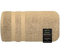 Super Jumbo Bath Sheet (100cm x 200cm-600GSM) 100% Egyptian Cotton Extra Large Bath Towel Super Soft Hotel Quality Towel Quick Dry XXL Bath Sheet Big Towels & Beach Towels (Latte)