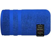 Super Jumbo Bath Sheet (100cm x 200cm-600GSM) 100% Egyptian Cotton Extra Large Bath Towel Super Soft Hotel Quality Towel Quick Dry XXL Bath Sheet Big Towels & Beach Towels (Blue)