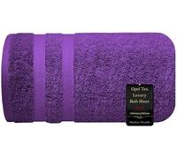 Super Jumbo Bath Sheet (100cm x 200cm-600GSM) 100% Egyptian Cotton Extra Large Bath Towel Super Soft Hotel Quality Towel Quick Dry XXL Bath Sheet Big Towels & Beach Towels (Purple)
