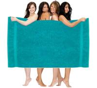 Super Jumbo Bath Sheets Extra Large Size (150 x 200 cm) XXXL Huge Bath Sheet 100% Egyptian Cotton Ultra Soft Big Bath Towel 600-GSM Highly Absorbent Body Wrap Beach Towels (Teal/Turquoise)