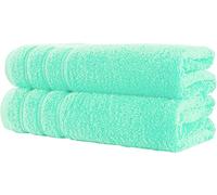 Super Jumbo Bath Towels (Size:100 x 200 cm) 100% Egyptian Cotton Extra Large Bath Sheet Towel Set (Aqua, 2)