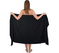 Super Jumbo Bath Towels (Size:100 x 200 cm) 100% Egyptian Cotton Extra Large Bath Sheet Towel Set (Black, 1)