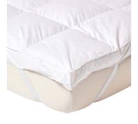 Homescapes Goose Feather Mattress Topper Super King Bed,7Cm Thick,breathable,100% Cotton Cover, Hypoallergenic,elasticated Straps