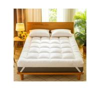 (Super King (180x200cm)) Luxury Mattress Topper 4-Inches 10CM Extra Deep Thick Hotel Quality Toppers Soft Comfy Bounce Back Bed Cover Single Double King Superking Be