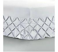 Super King Bed Valance Sheet 100% Egyptian Cotton 200 Thread Count Extra Deep Skirt Pocket Mattress White | Silver | Charcoal | Pink Fitted Bed Sheets (Super King, White)
