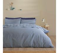 Catherine Lansfield Bamford Gingham Check Duvet Cover Set Super King Blue