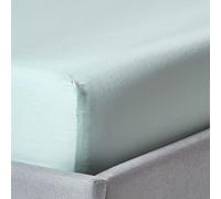 (Super King, Blue) Organic Cotton Extra Deep Fitted Sheet (18") 400 Thread Count with Fully Elasticated Skirt