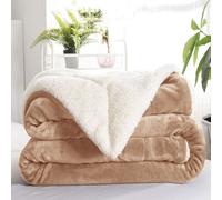 (Super King Camel) Heavy Thick Blanket Bed Throw-Single Double King Size-Warm Fluffy for Extreme Winters
