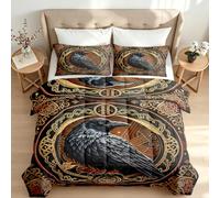 Super-king Coverless Duvet 7.5 Tog Reversible All Season Odin's Ravens