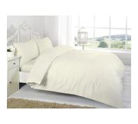 (Super King, Cream) Kampala Hill 100% Egyptian Cotton Duvet Cover Set 200 Thread Count Bedding Pillowcase