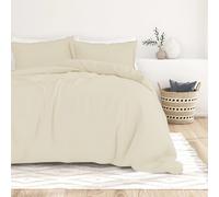 (SUPER KING, CREAM) Plain Duvet Cover Luxury Hotel Quality Reversible Quilt Covers Bedding Set Single Double King