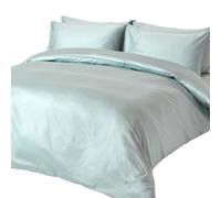 (Super-King, Duck Egg Blue) Duvet Cover with Pillowcase 400 Thread Count