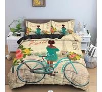 Super King Duvet Cover Paris Duvet Cover Sets with Zipper Closure for Aldults Kids Soft Breathable Microfiber Bedding Sets King Size 260x220 cm + 2 Pillowcases 50x75 cm 5W8Q140426