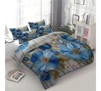 Super King Duvet Cover Set - All-Season Reversible Quilt Cover with Pillowcases, Microfibre Zipper Closure, Modern Floral Wood Planks Bedding for Kids Adults Bedroom, Khaki