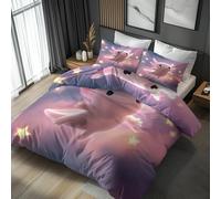 Super King Duvet Cover Set Cute Axolotl, Reversible Super King Bedding Set Marine Life Ocean Pattern for Bedroom Decor, Soft Microfibre Quilt Cover, 2 Pillowcases, Zip MHDB15